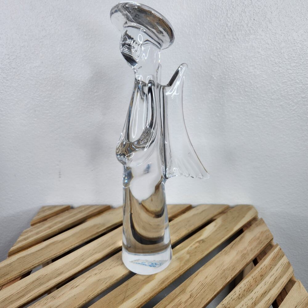 VTG Sigma Angel With Halo Figurine Art Glass Christmas Holiday